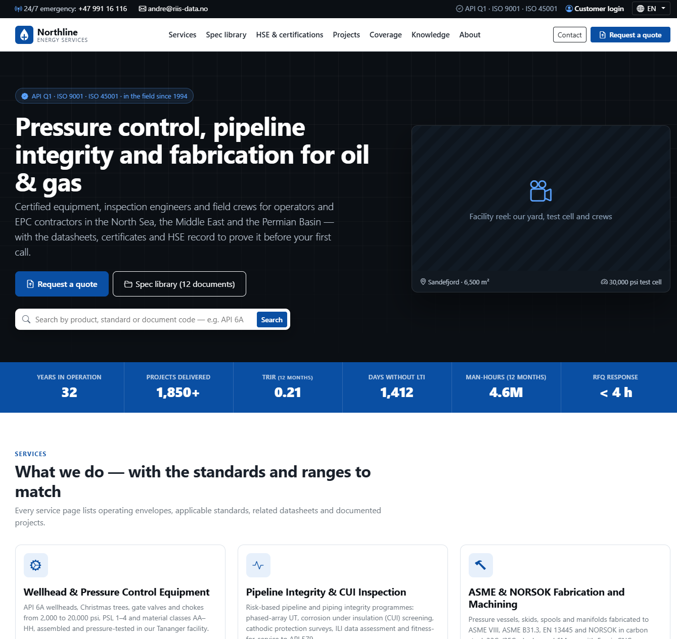 B2B oil website