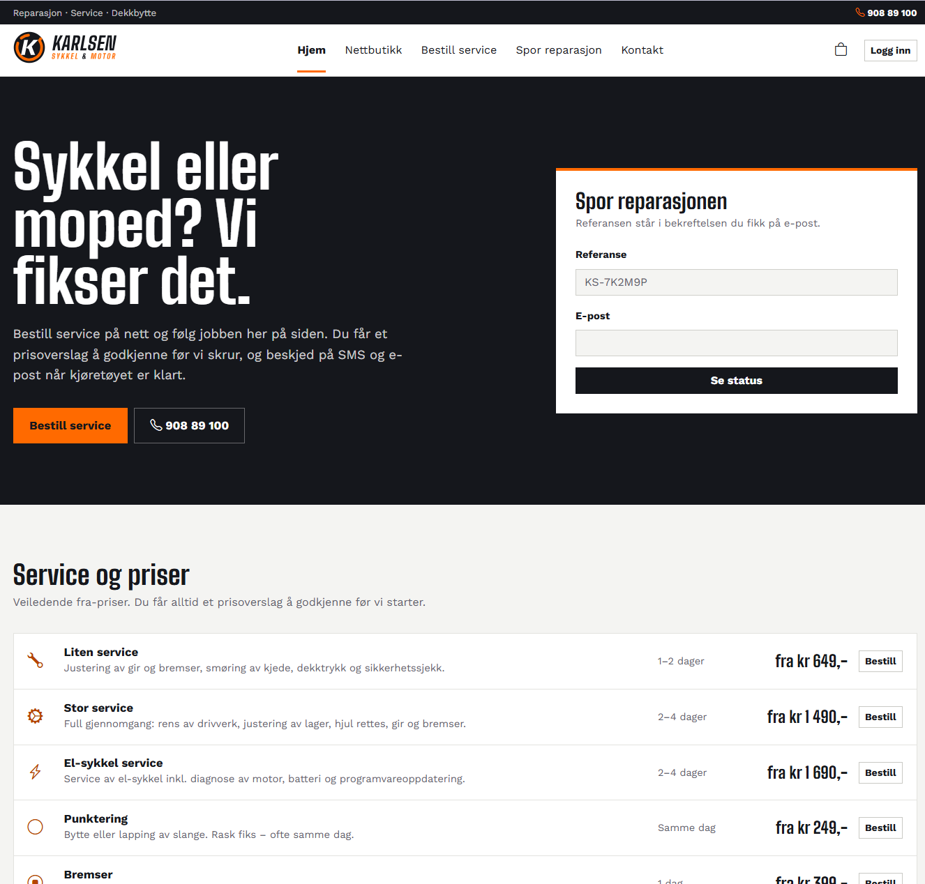 Sykkel butikk / sykke rep